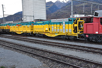 Unsere Saugeinheit auf Container-Basis auf Schienen in Buchs SG