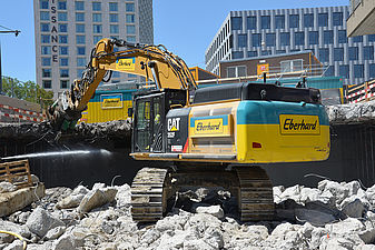 Rückbau einer Tiefgarage an der Pfingstweidstrasse in Zürich