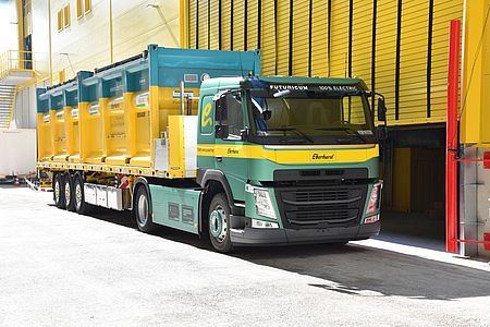 Ein Elektro-KLW der Marke Futuricum wird am Tag der offenen Tür ausgestellt
