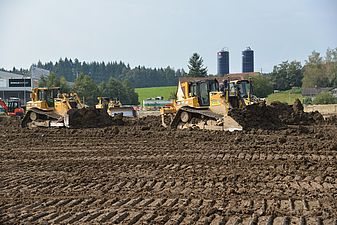 Gewächshaus Stocken, Hinwil mit Regenbecken-Erstellung