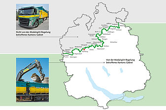 Seit dem 1. Juli 2021 muss im Kanton Zürich sauberer Aushub aus Baugruben mit einem Volumen von über 25'000 m3 zwingend mit der Bahn abtransportiert werden. 