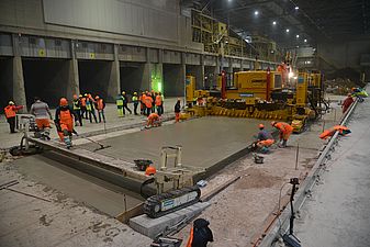 Einbau von Schnellbeton im BAZO in Oberglatt