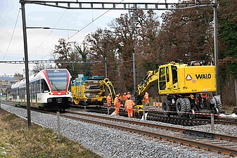 Gleisbaueinsatz zwischen Weiach und Zweidlen