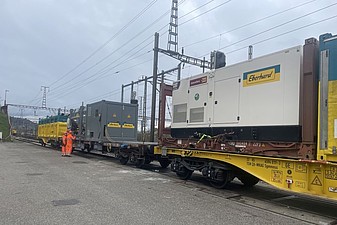 Wagenzug Saugeinheit mit Container